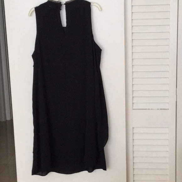 Black Dress by She’s beads around the neckline size 16 New.       #38 - Picture 5 of 11